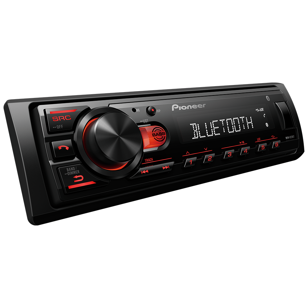 angled view of pioneer receiver