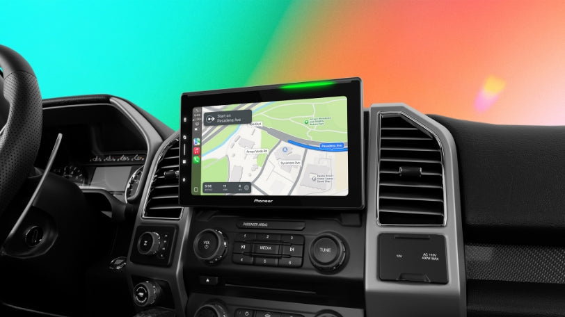 inside view of car with navigation