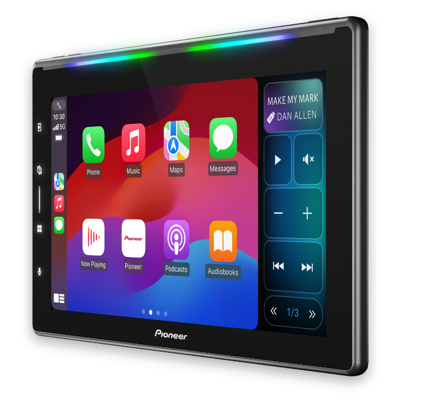 angled receiver image with Apple CarPlay