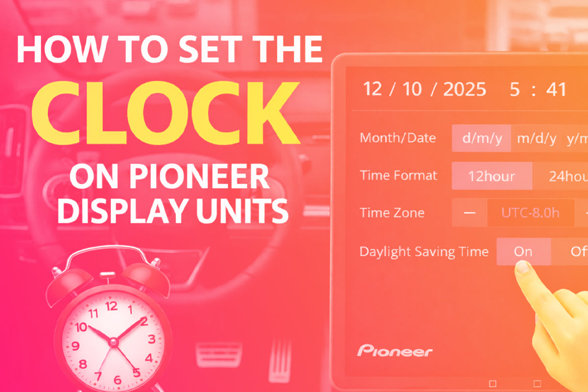 How to Set the Clock on Pioneer DMH, AVH, MVH & AVIC Receivers