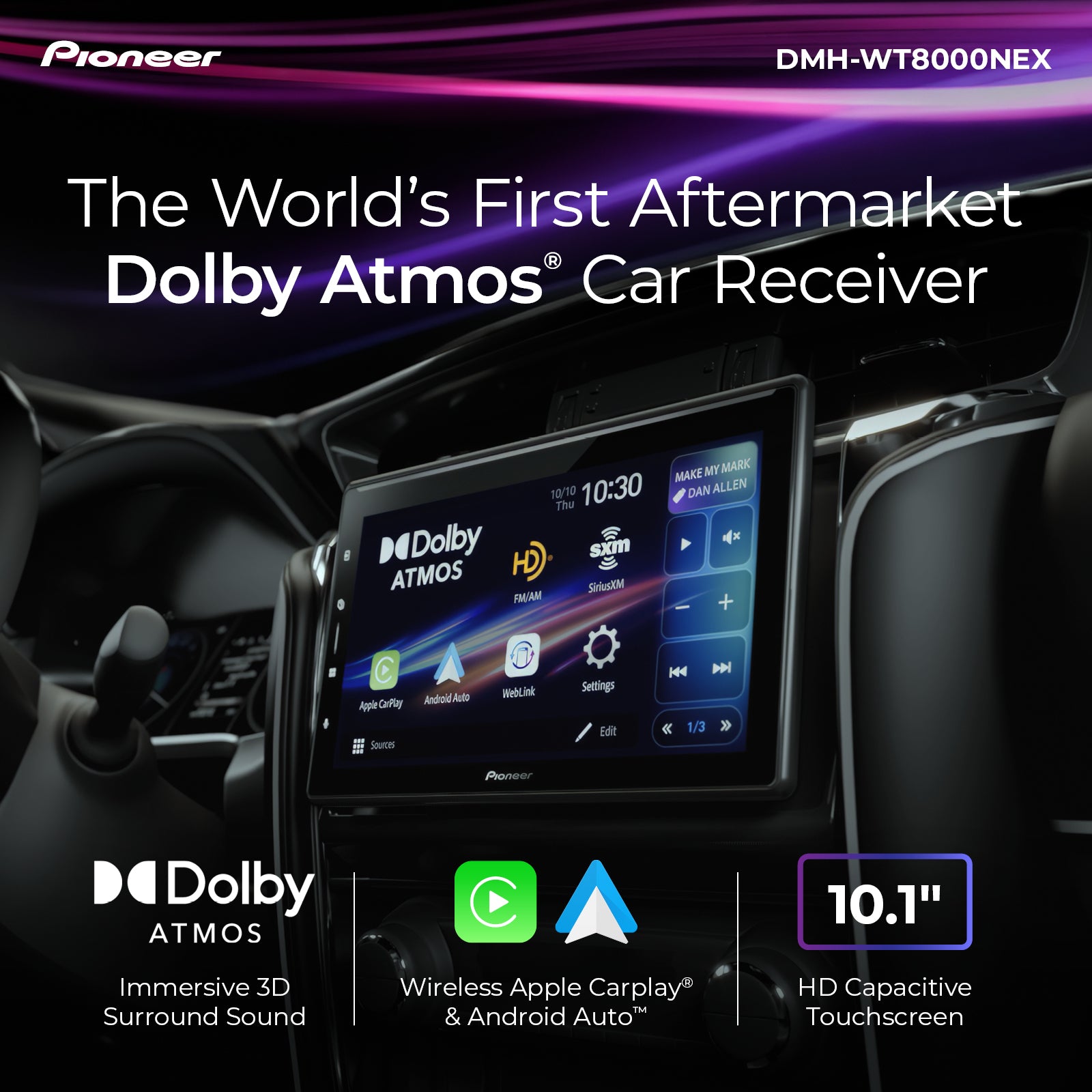 Pioneer SPHERA with Dolby Atmos | DMH-WT8000NEX 10.1