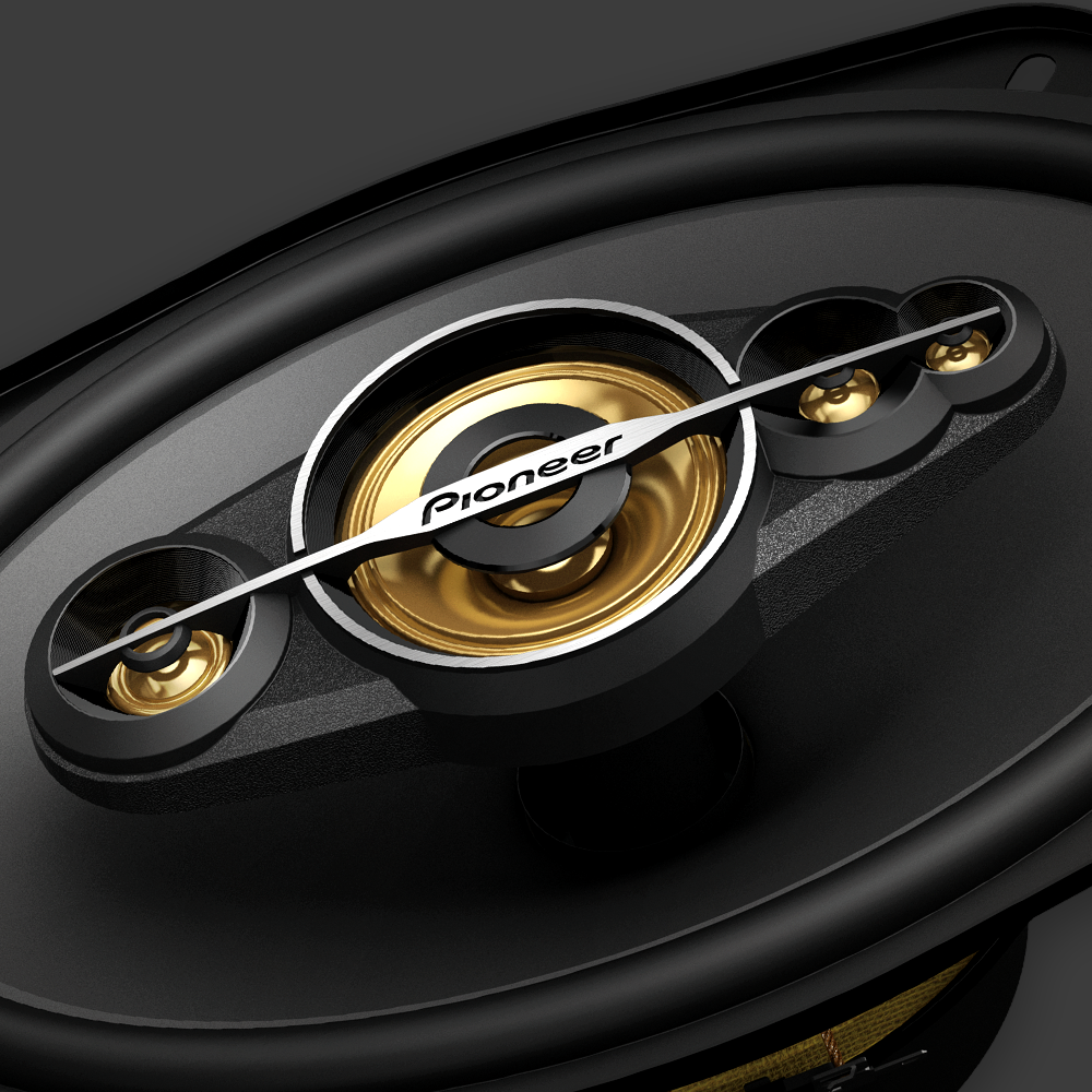 gold tweeters close up image