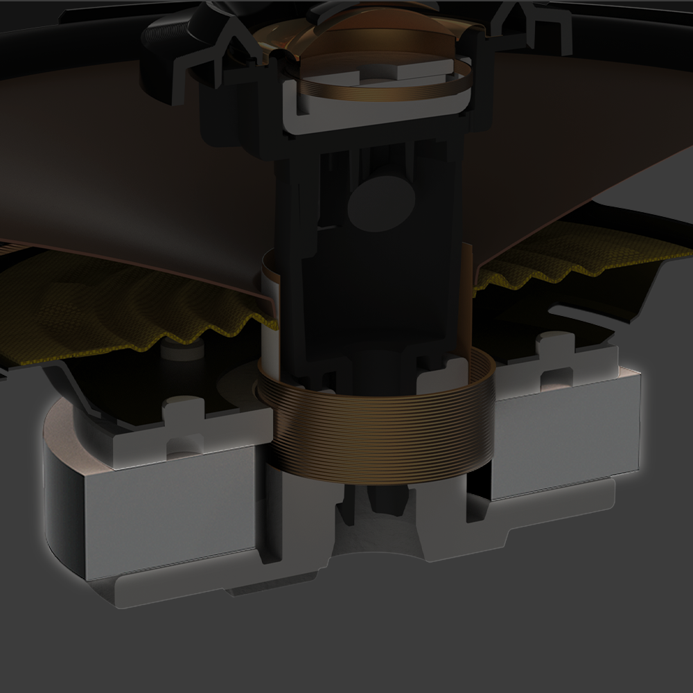 speaker inside close up