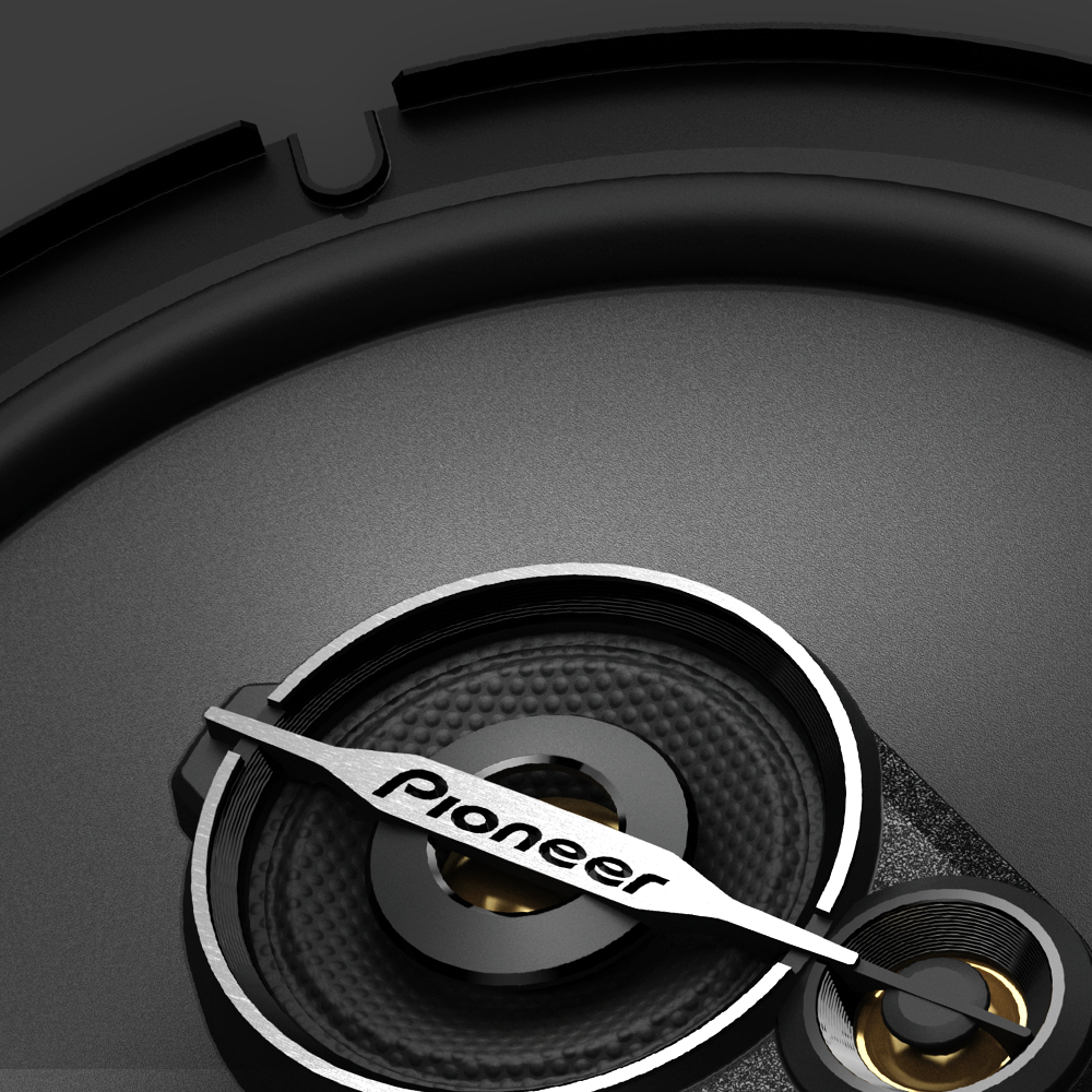 close up of tweeter on speaker