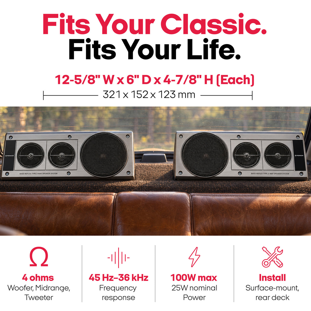 TS-X40SXT Heritage Surface-Mount 3-Way Box Speakers
