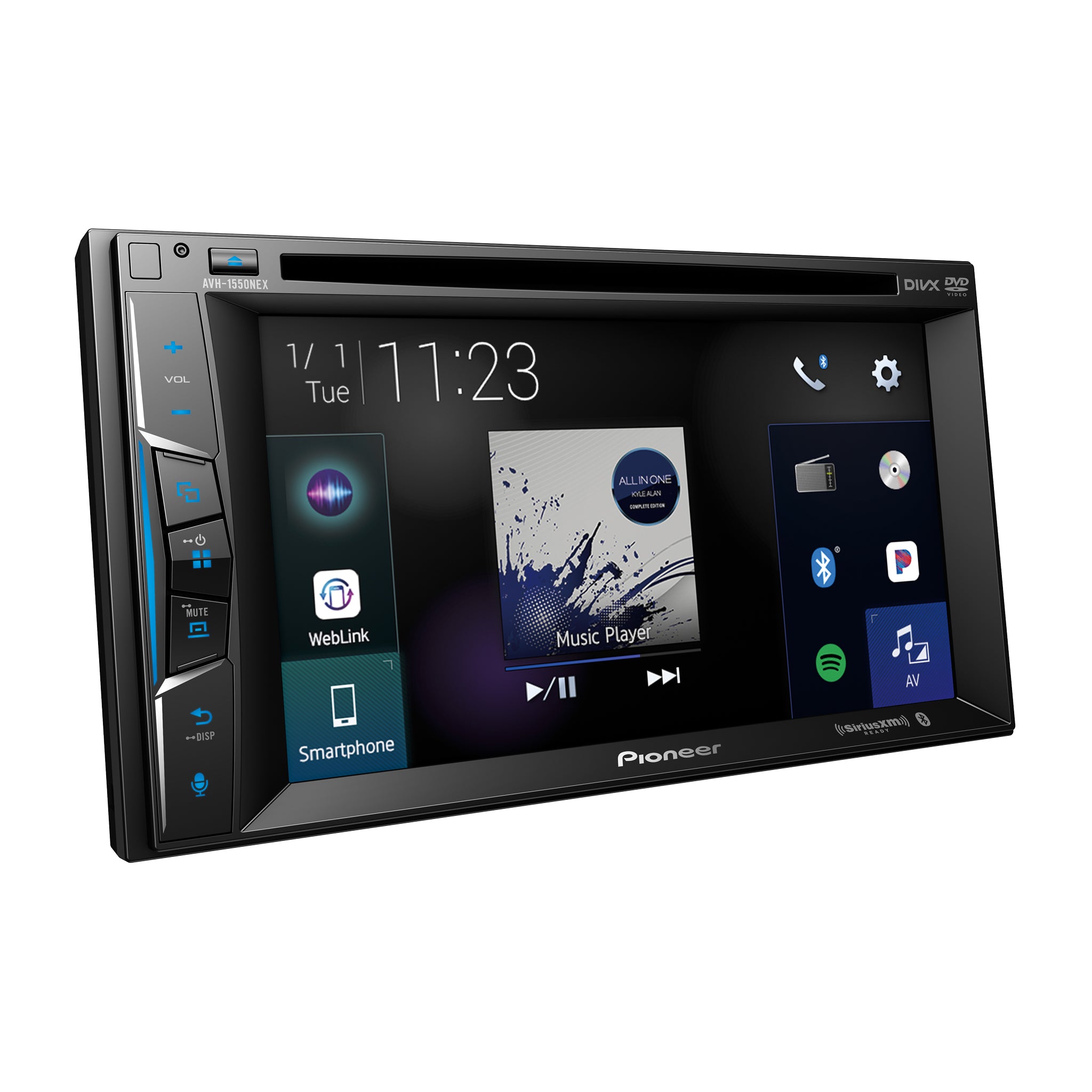 Pioneer_AVH-1550NEX_Right Angle Image